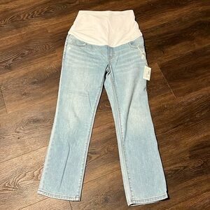 NWT Hatch “The Straight” Over Belly Straight Leg Jean